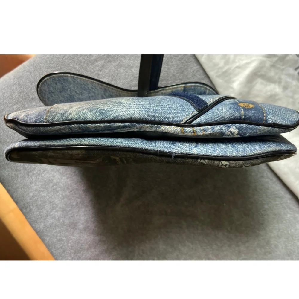 Vintage Christian Dior Denim Saddle Bag - Picture 13 of 15